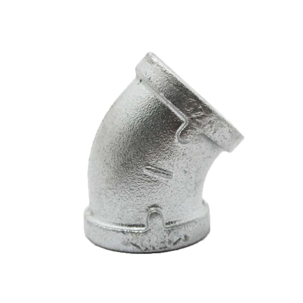 1/2 Inch Galvanized Steel 45 Degrees Elbow